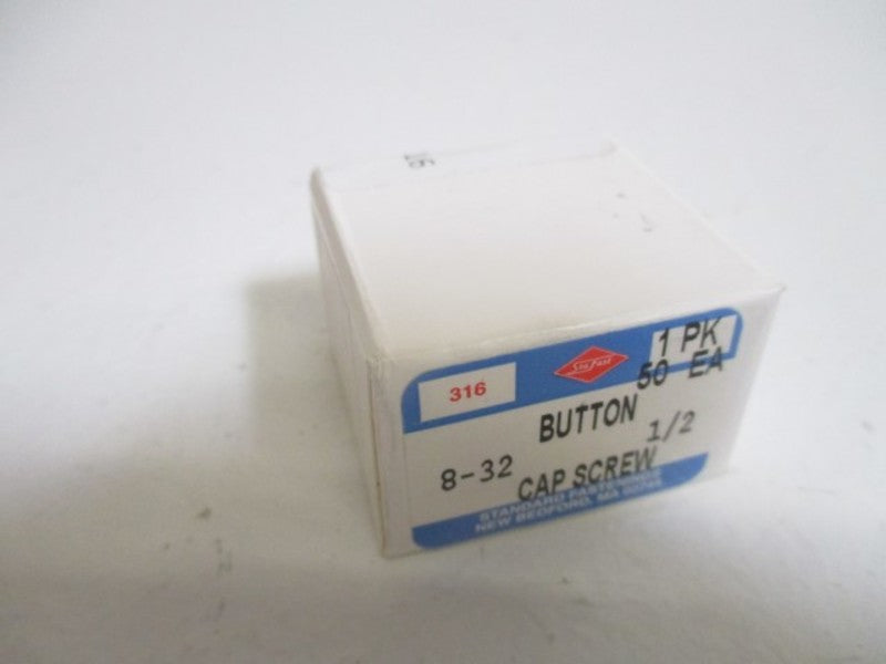 LOT OF 50 STANDARD 8-32 BUTTON CAP SCREW 1/2" *FACTORY SEALED*