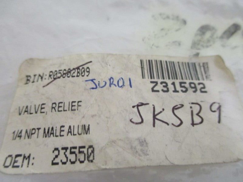 LOT OF 2 TL INDUSTRIES 23550 PRESSURE RELIEF VALVE 1/4" NPT *NEW NO BOX*