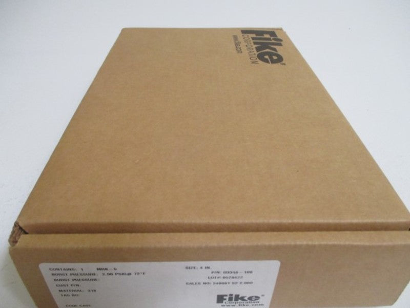 FIKE MRK-5 RUPTURE DISC 4" 2.00PSIG@72F * FACTORY SEALED *