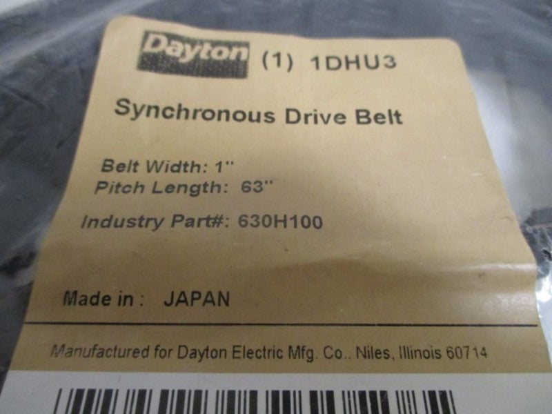 DAYTON 1DHU3 TIMING BELT 63" 126 TEETH * FACTORY BAG *