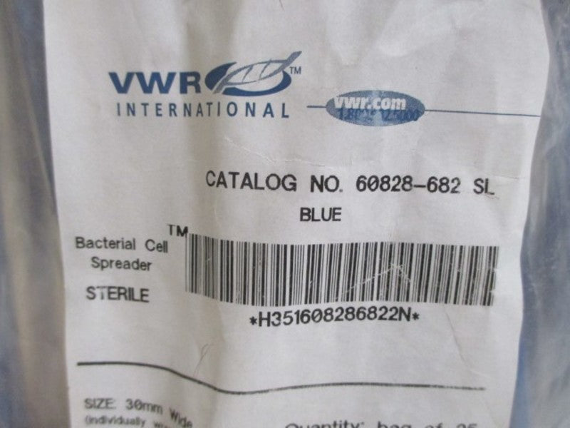 LOT OF 25 VWR 60828-682 SL BACTERIAL CELL SPREADER STERILE *FACTORY BAG*