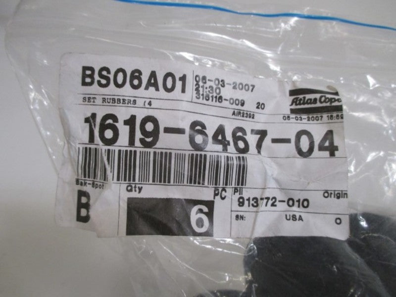 LOT OF 6 ATLAS COPCO 1619-6467-04 RUBBER DRIVE COUPLING *NEW IN A BAG*
