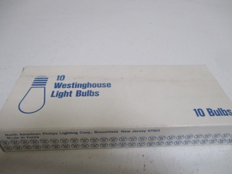 LOT OF 10 WESTINGHOUSE 10S6/DC LINE VOLTAGE LAMPS *NEW IN BOX*