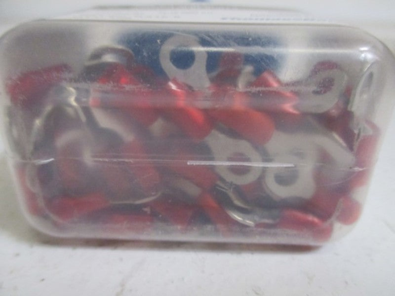 LOT OF 100 RA18-8 INS NYLONRING TERMINALS 22-16 *NEW IN FACTORY BAG*