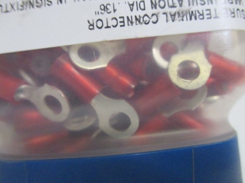 LOT OF 100 RA18-8 INS NYLONRING TERMINALS 22-16 *NEW IN FACTORY BAG*