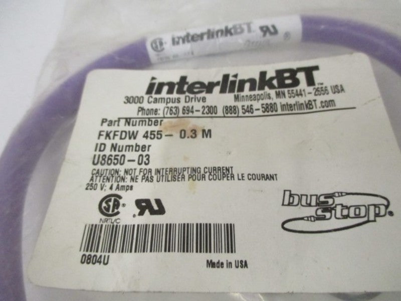 INTERLIKBT FKFDW455-0.3M NETWORK RECEPTACLE * NEW IN FACTORY BAG *