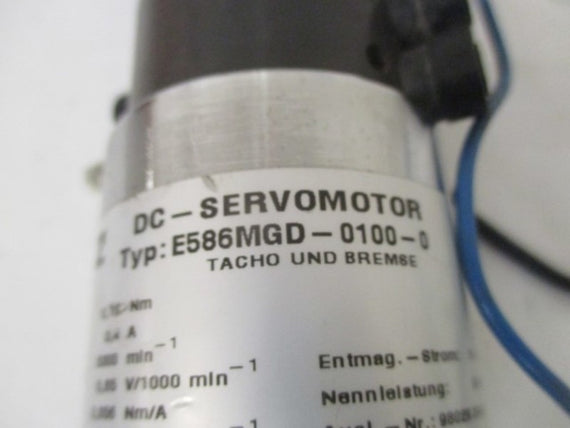 BAUTZ E586MGD-0100-0 SERVO MOTOR * USED *