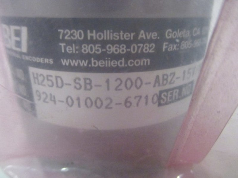 BEI H25D-SB-1200-ABZ-15V/0CR-SM16-S ENCODER * NEW IN FACTORY BAG *