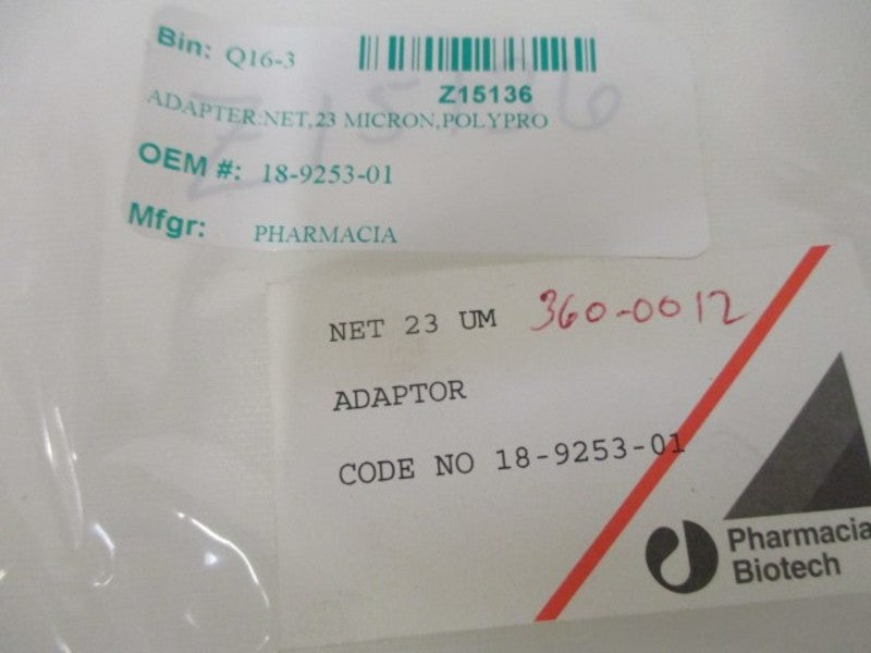 LOT OF 3 PHARMACIA 18-9253-01 ADAPTER NET 23 *NEW NO BOX*