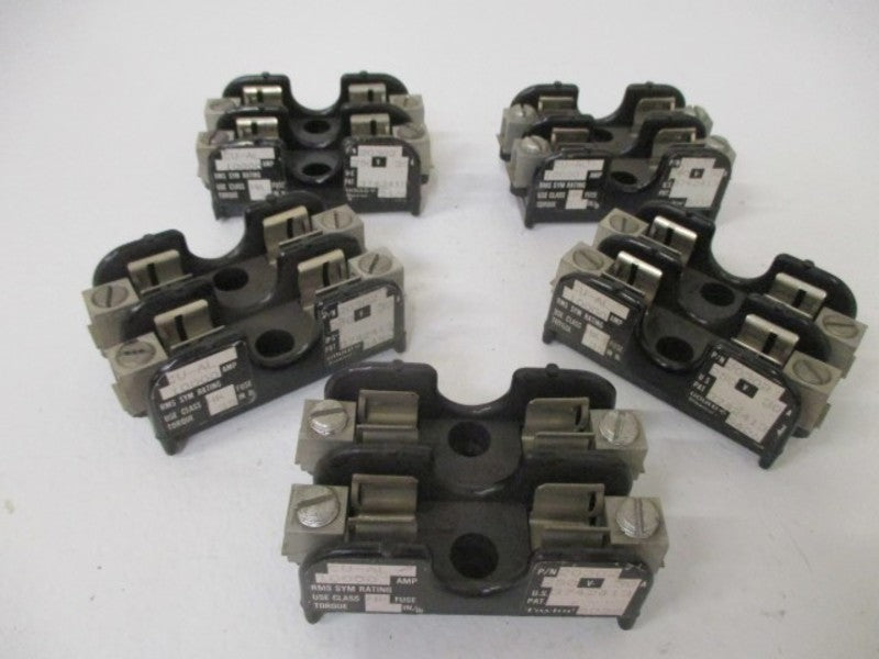 LOT OF 5 GOULD 20302 FUSE BLOCK *USED*