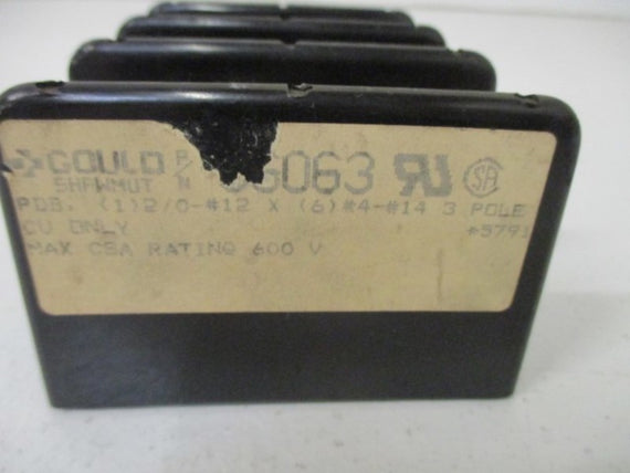 GOULD 66063 DISTRIBUTION BLOCK * USED *