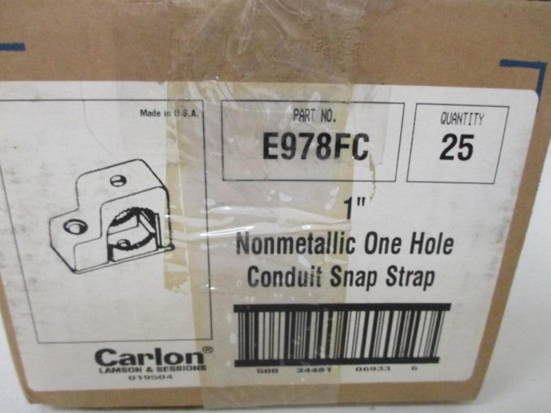 LOT OF 25 CARLON E978FC NONMETALLIC 1" SNAP STRAP *NEW IN BOX*