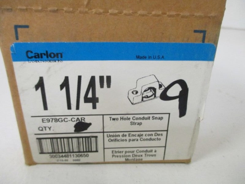 LOT OF 9 CARLON E978GC-CAR TWO HOLE SNAP STRAP *NEW IN BOX*