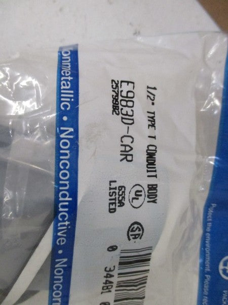 LOT OF 10 E983D-CAR TYPE T CONDUIT BODY *NEW IN BOX*