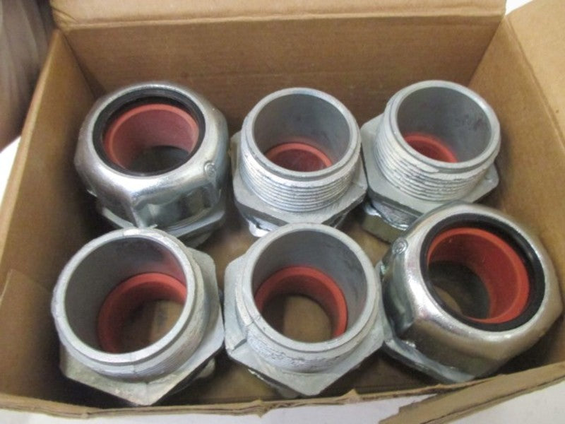 LOT OF 6 THOMAS & BETTS 2558 1-1/4" STRAIN RELIEF CORD CONNECTOR *NEW IN BOX*