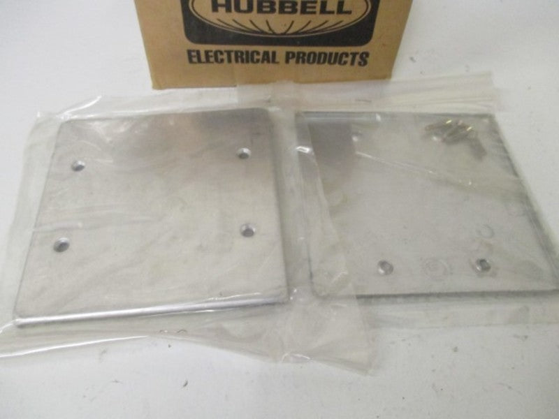 LOT OF 10 HUBBELL 2FB STAMPED ALUMINUM BLANK COVER *NEW IN BOX*