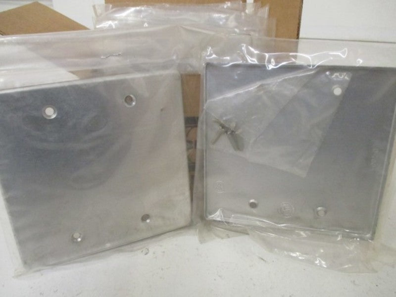 LOT OF 10 HUBBELL 2FB STAMPED ALUMINUM BLANK COVER *NEW IN BOX*