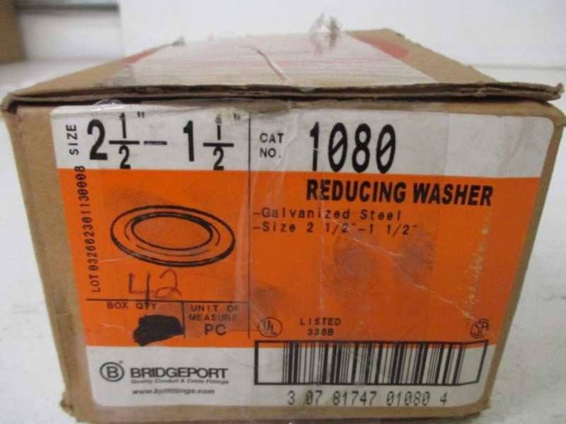 LOT OF 42 BRIDGEPORT 1080 REDUCING WASHER 2-1/2"- 1-1/2" *NEW IN BOX*