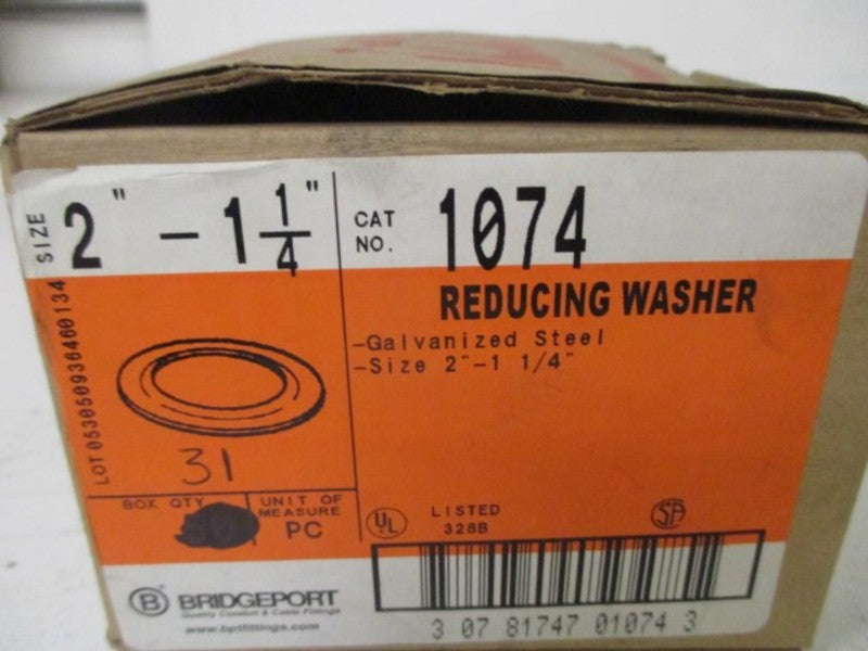 LOT OF 31 BRIDGEPORT 1074 REDUCING WASHER 2"-1-1/4" NEW IN BOX*