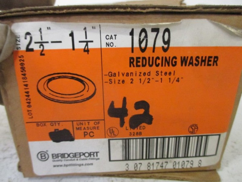 LOT OF 42 BRIDGEPORT 1079 REDUCING WASHER 2-1/2"-1-1/4" *NEW IN BOX*