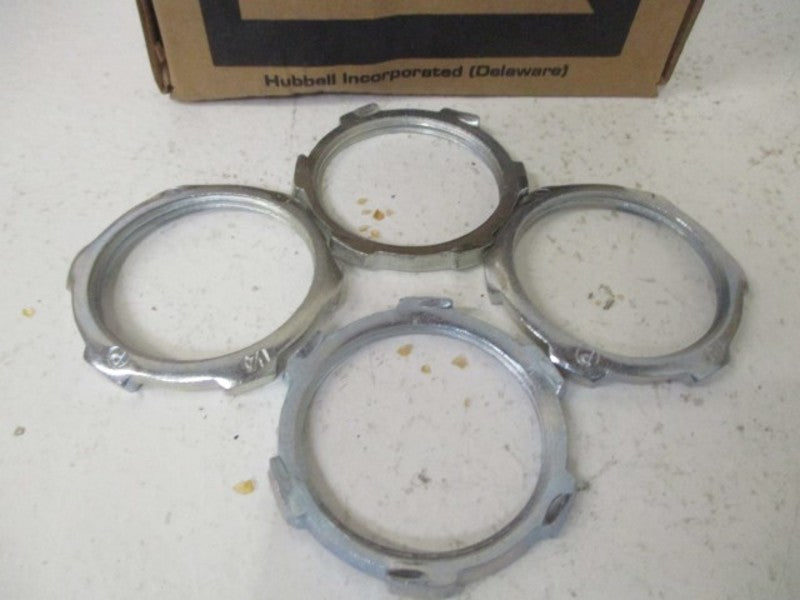 LOT OF 50 HUBBELL 1005 1 1/4" CONDUIT LOCKNUT STEEL *NEW IN BOX*