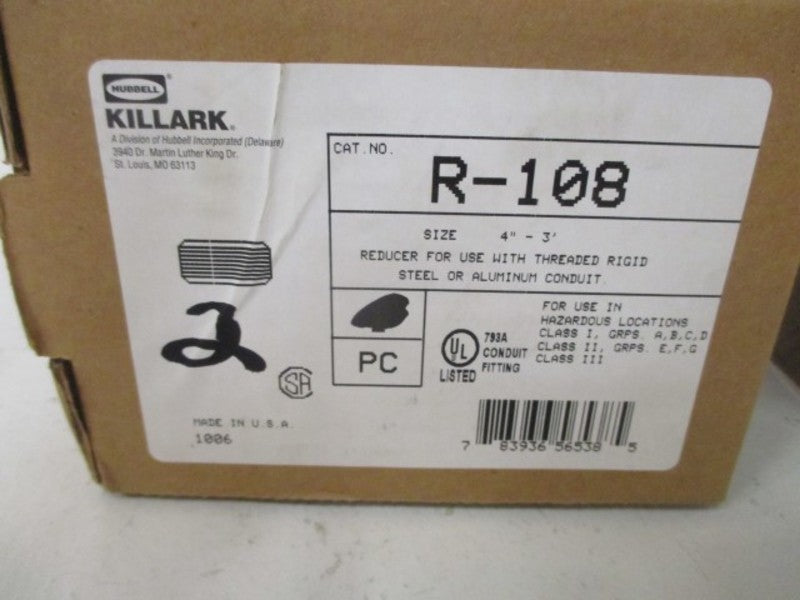 LOT OF 2 HUBBELL R-108 REDUCER 4"-3" *NEW IN BOX*