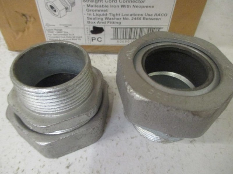 LOT OF 23 HUBBELL 3705-3 1-1/4" LIQUIDTIGHT STRAIGHT CORD CONNECTOR *NEW IN BOX*