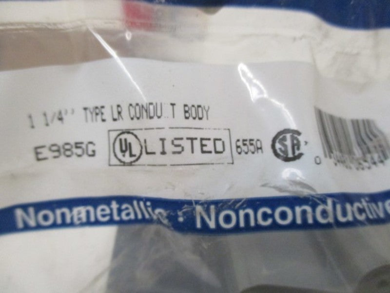 CARLON E985G CONDUIT BODY TYPE LR 1-1/4" * NEW IN FACTORY BAG *