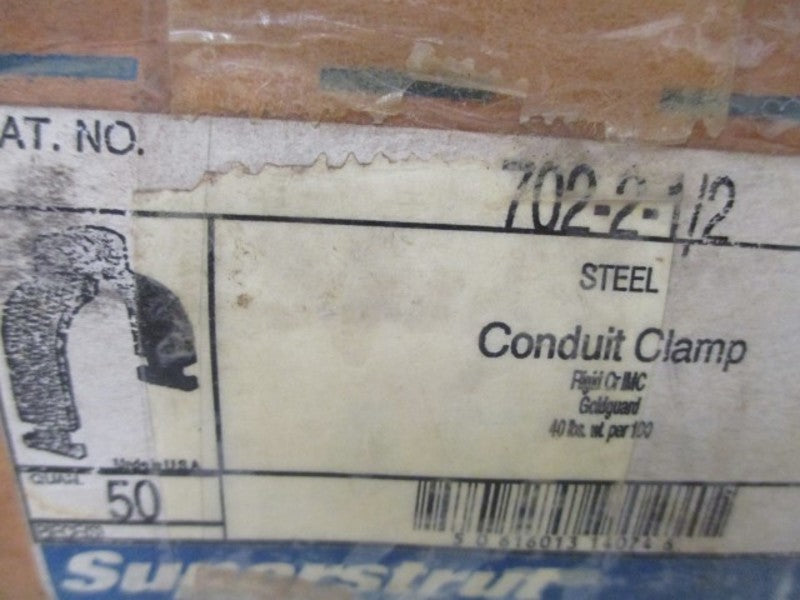 LOT OF 50 THOMAS & BETTS 702-2-1/2 STEEL CONDUIT CLAMP *NEW IN BOX*
