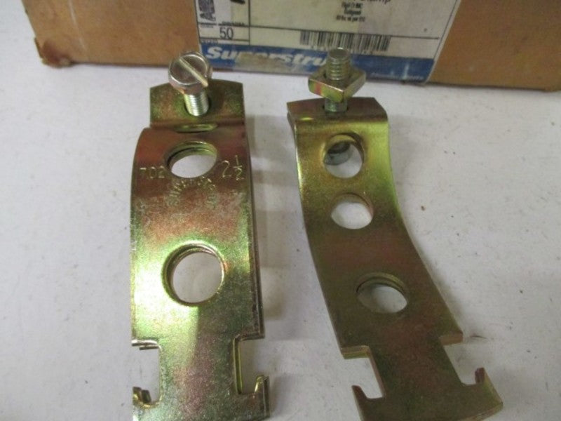 LOT OF 50 THOMAS & BETTS 702-2-1/2 STEEL CONDUIT CLAMP *NEW IN BOX*