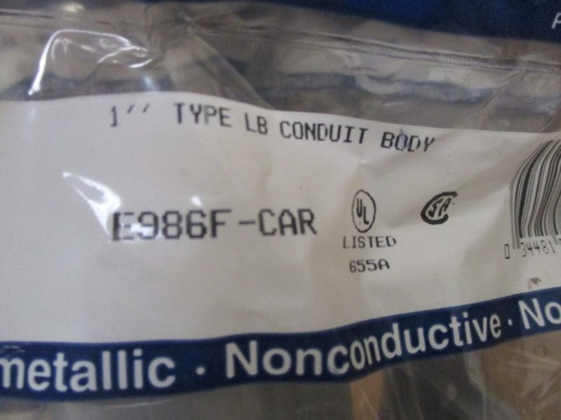 LOT OF 10 CARLON E986F-CAR CONDUIT BODY TYPE LB 1" *NEW IN BOX*
