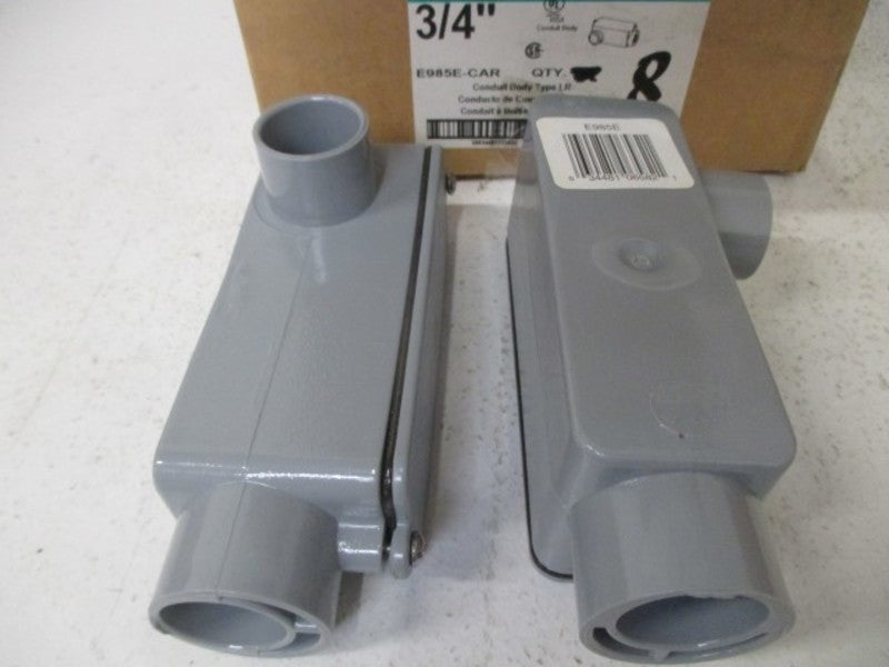 LOT OF 8 CARLON E985E-CAR CONDUIT BODY TYPE LR *NEW IN BOX*