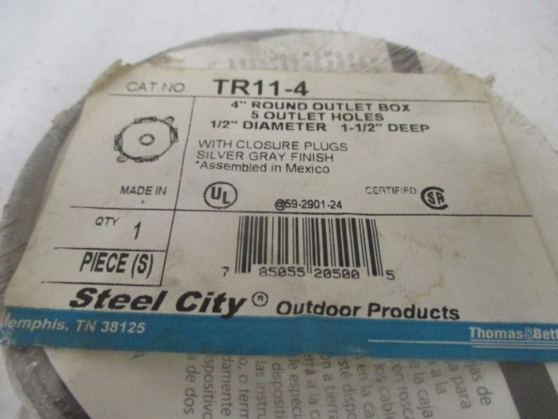 THOMAS & BETTS TR11-4 ROUND OUTLET BOX 4" * NEW IN ORIGINAL PACKAGE *