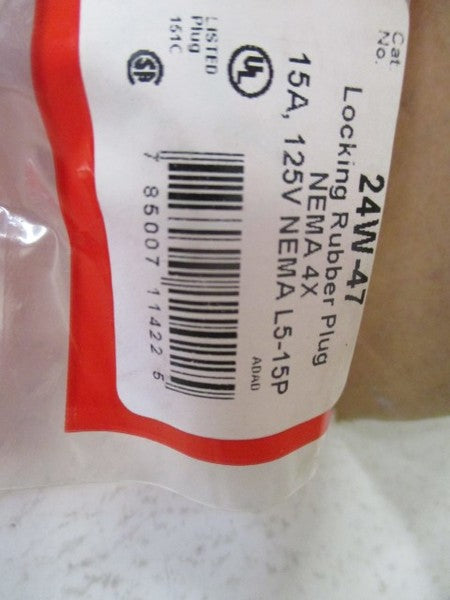 LOT OF 10 PASS & SEYMOUR 24W-47 LOCKING PLUG *NEW IN BOX*