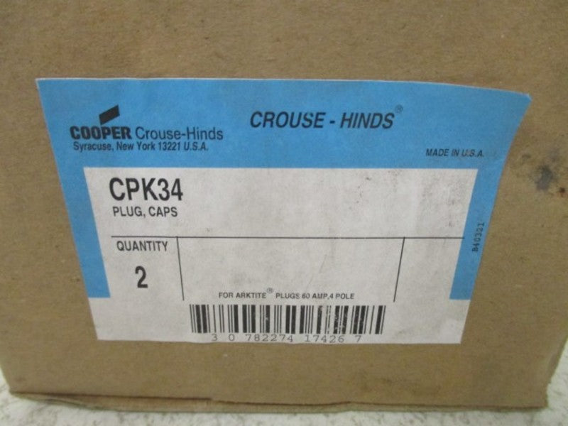 LOT OF 2 COOPER CPK34 PLUG CAPS *NEW IN BOX*