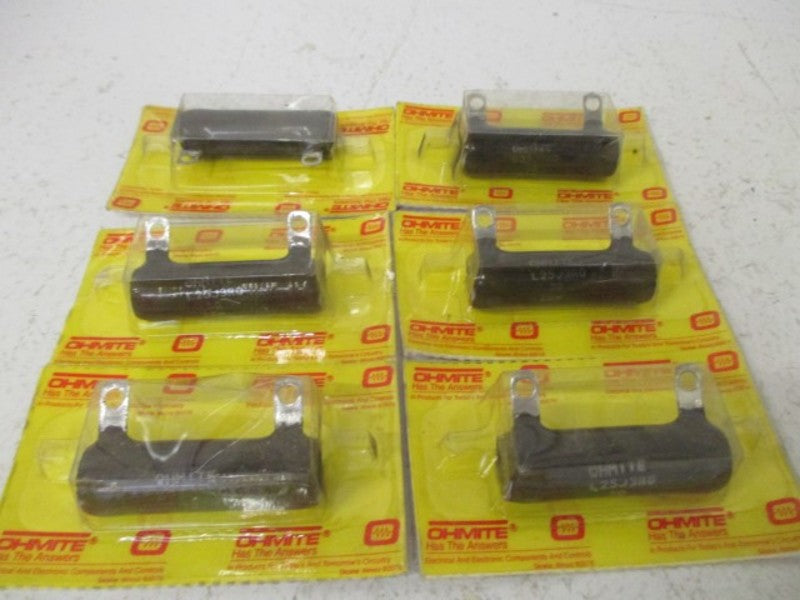 LOT OF 6 OHMITE L25J3R0 RESISTOR 25W 3 OHMS *NEW IN ORIGINAL PACKAGE*