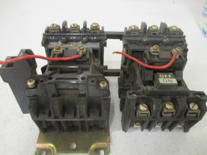 ALLEN BRADLEY SIZE 0 505-AOD SER. C REVERSING STARTER (AS PICTURED) * USED *