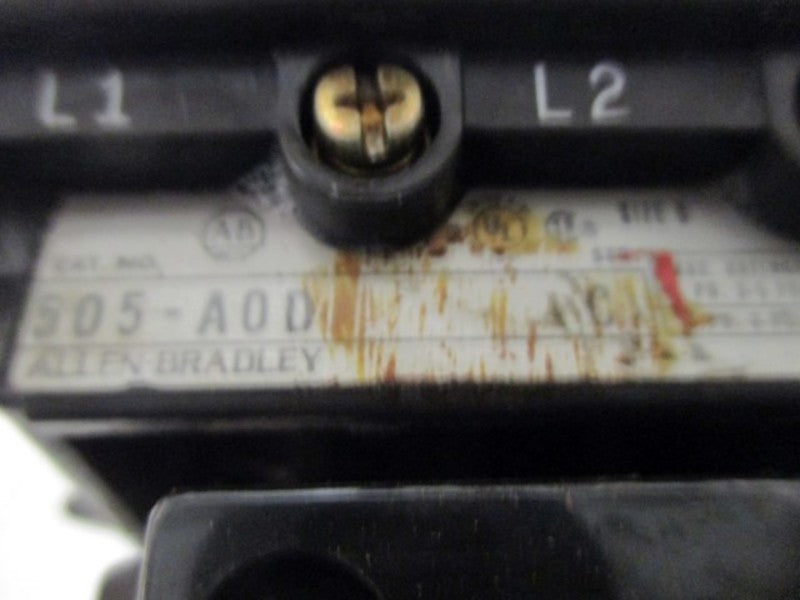 ALLEN BRADLEY SIZE 0 505-AOD SER. C REVERSING STARTER (AS PICTURED) * USED *