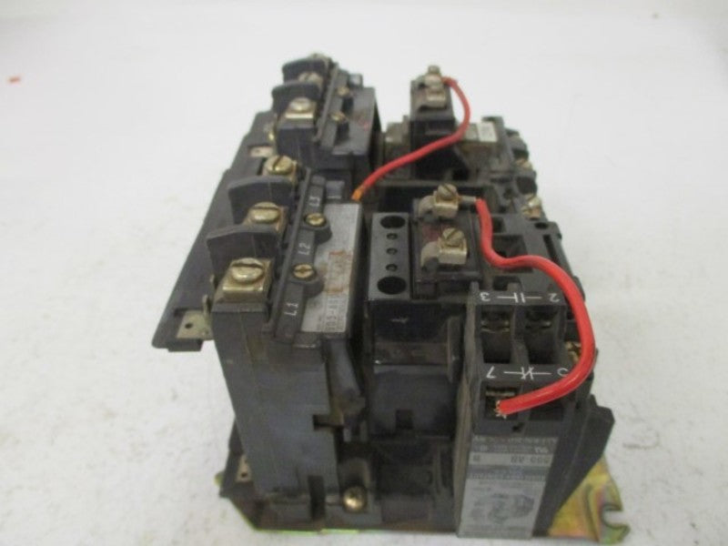 ALLEN BRADLEY SIZE 0 505-AOD SER. C REVERSING STARTER (AS PICTURED) * USED *