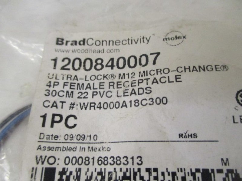 BRAD CONNECTIVITY 1200840007 FEMALE RECEPTACLE * NEW IN FACTORY BAG *