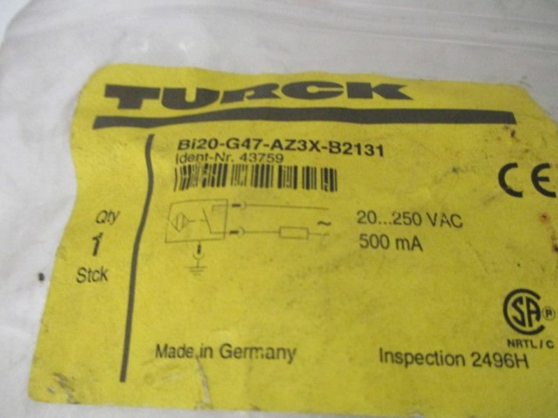 TURCK BI20-G47-AZ3X-B2131 METAL BARREL * NEW IN FACTORY BAG *