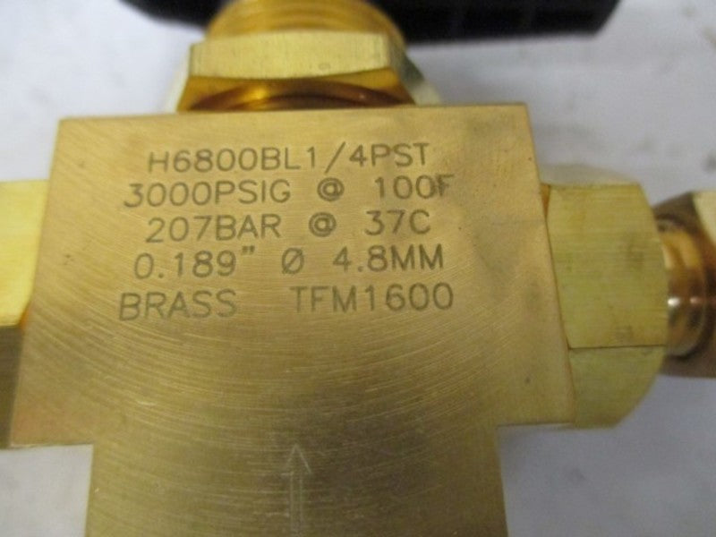 PLITEK H6800BL1/4PST 3-WAY VALVE * NEW IN ORIGINAL PACKAGE *