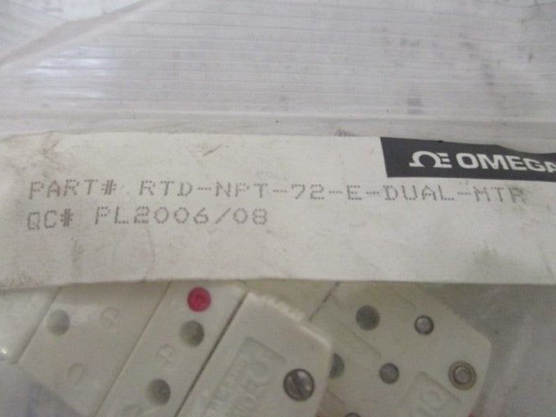 OMEGA RTD-NPT-72-E-DUAL-MTR HIGH PRESSURE PLUG SENSOR * NEW IN FACTORY BAG *
