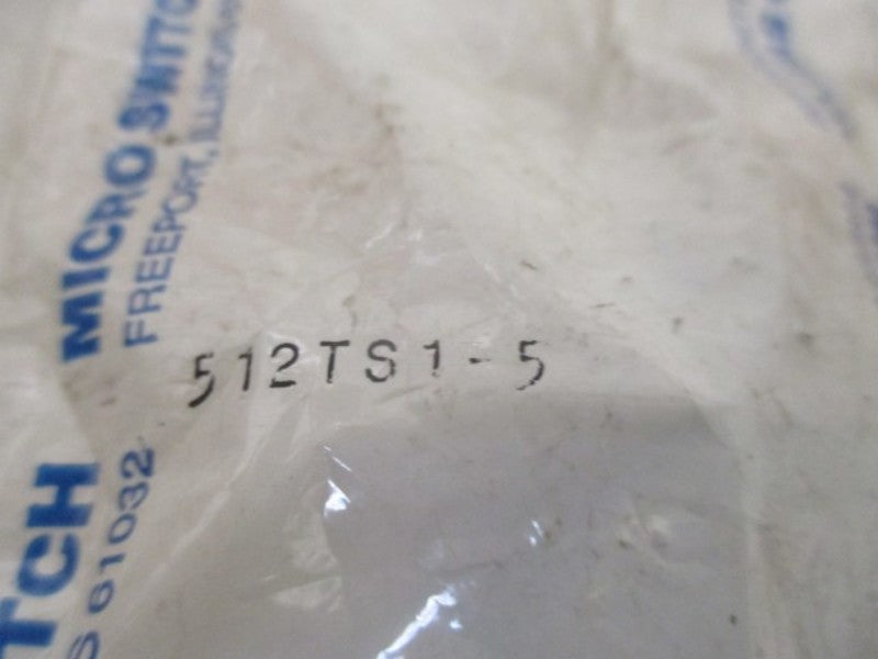 MICROSWITCH 512TS1-5 SWITCH 10AMP * NEW IN FACTORY BAG *