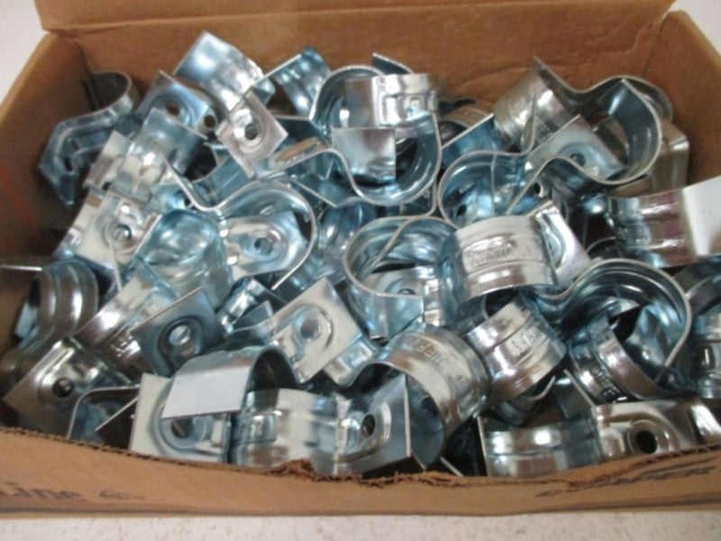 LOT OF 100 B-LINE B2302-1ZN1-HOLE STRAP ZINC PLATED *NEW IN BOX*