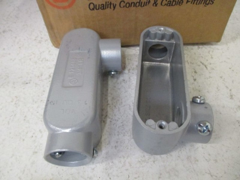 LOT OF 10 BRIDGEPORT LR-32 CONDUIT BODY 3/4" *NEW IN BOX*