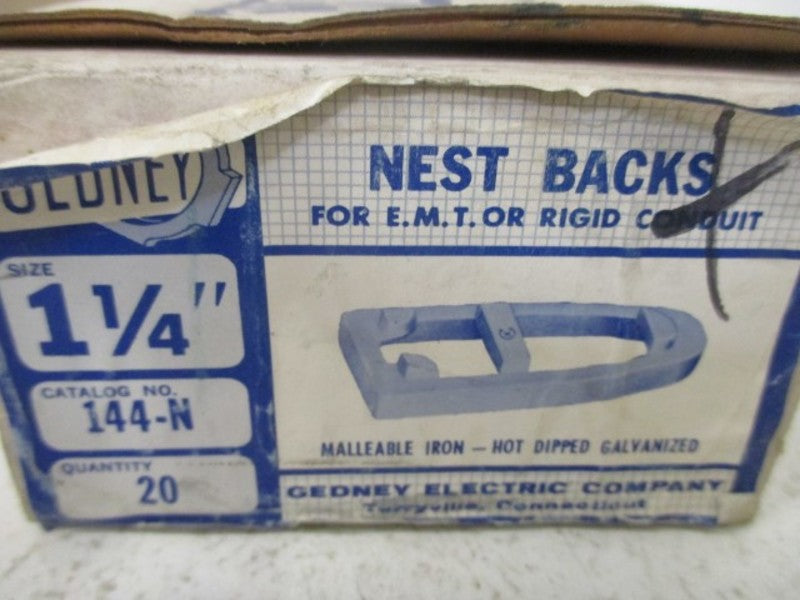 LOT OF 20 GEDNEY 144-N NEST BACKS MALLEABLE IRON *NEW IN BOX*