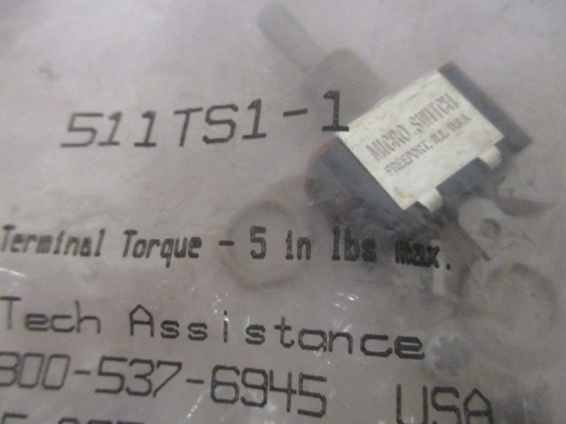 MICROSWITCH 511TS1-1 TOGGLE SWITCH * NEW IN FACTORY BAG *