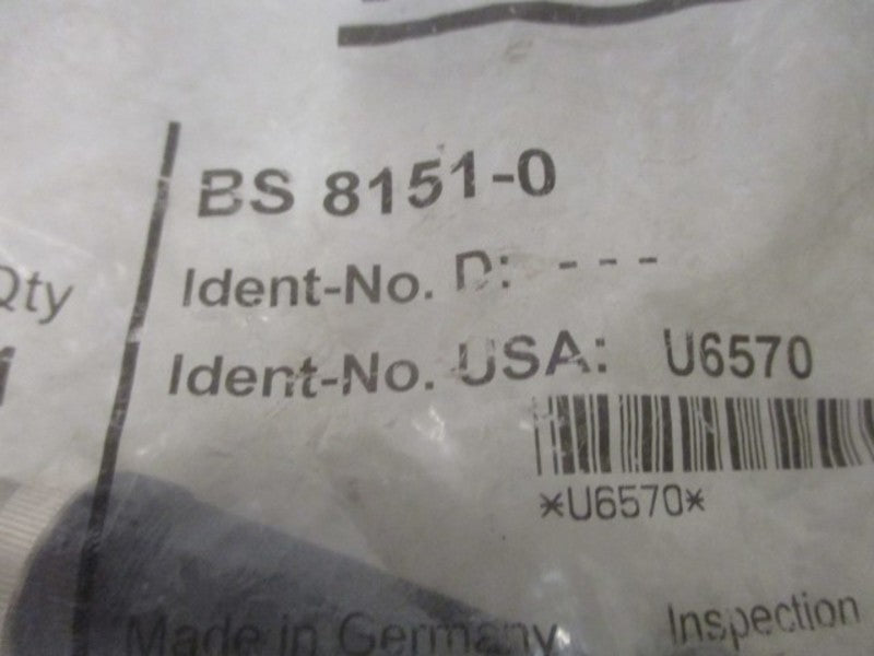 TURCK BS 8151-0 CONNECTOR * NEW IN FACTORY BAG *
