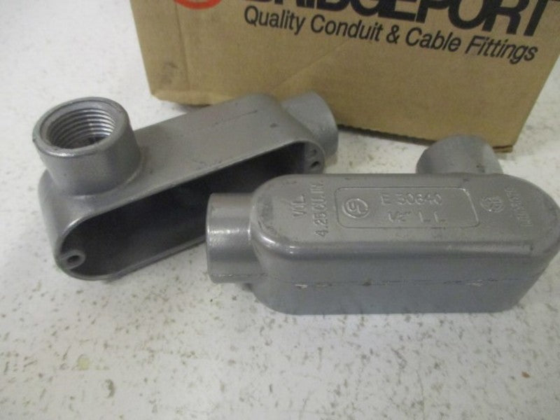 LOT OF 10 BRIDGEPORT LL-31 CONDUIT BODY *NEW IN BOX*